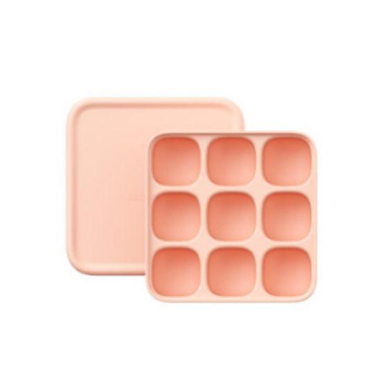 Atti Rabbit Easy Release Baby Food Cube Multi Silicone Storage Container Square 9 Cavity AttiPink