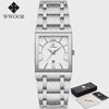 WWOOR Top Brand Luxury Steel Strap Business Quartz Watch Men Casual Waterproof Sports Watch