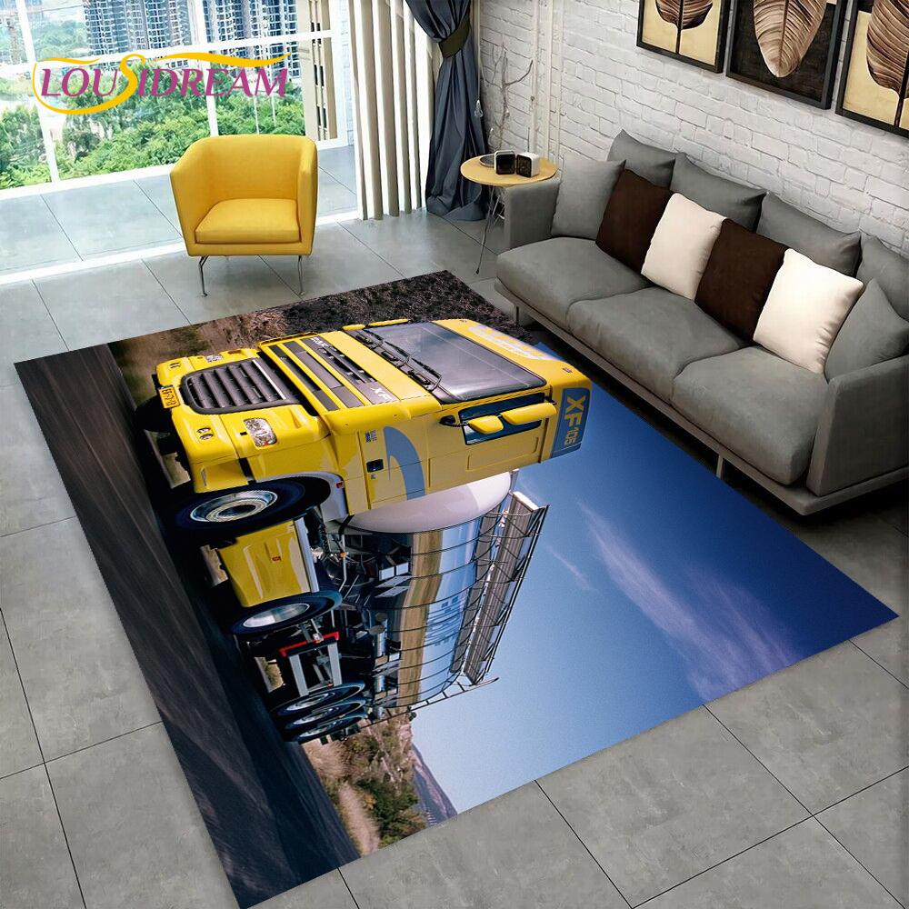 Latest MAN Truck Lorry 3D Printing Rug Carpet for Living Room Bedroom Home Decor,Floor Mat Non-slip Decoration for Sofa Doormat