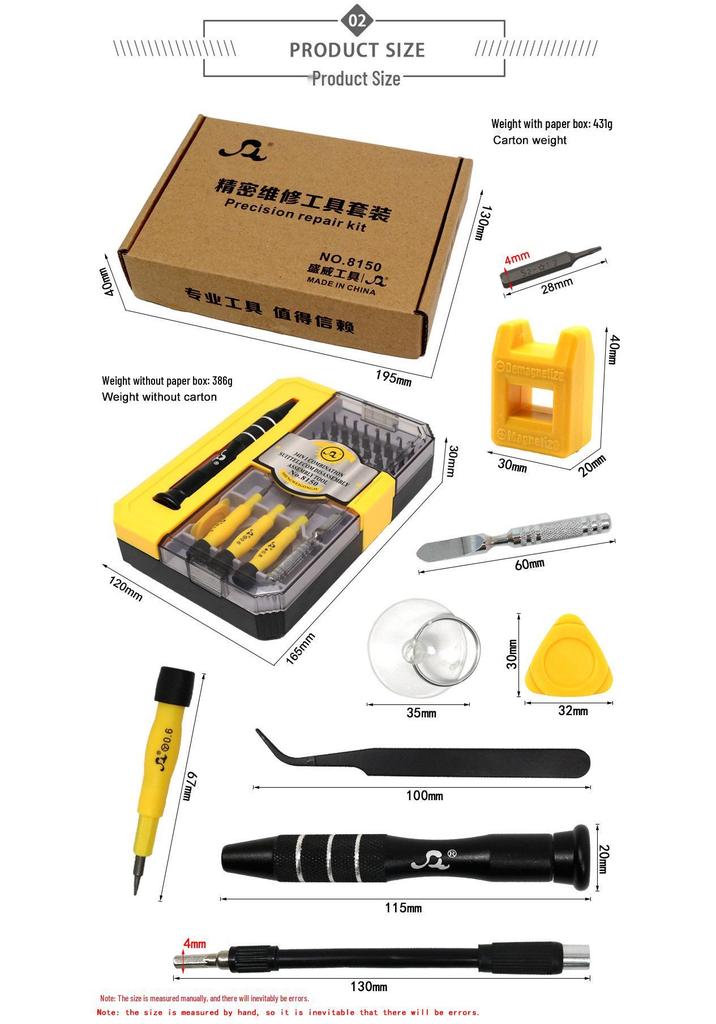 34-in-1 Precision Screwdriver Set for Apple Device Repair