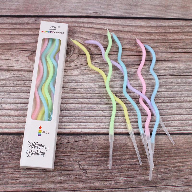 Birthday Candles Rainbow Candle Curve Candle Birthday Cake Candle Pencil Candle Color Candle