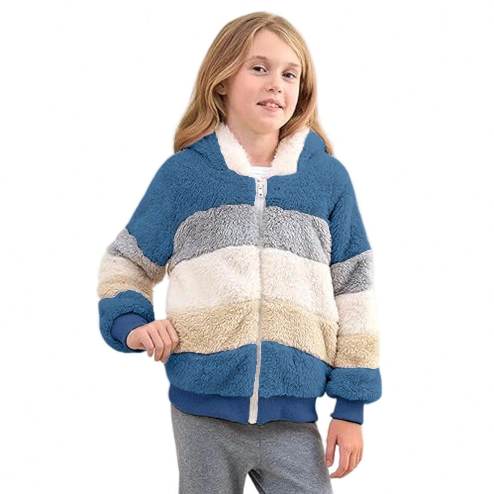 Children s Fashionable Casual Hooded Down Jacket 160 синий