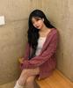 Cpgn Studio [2-Way] Sleeve Star Pigment Hoodie Zip-Up Dusty Pink