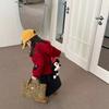 Girls 2025 Winter Hooded Sweatshirt Skirt Set Thick Fleece Lined Cartoon Kids Two Piece Outfit