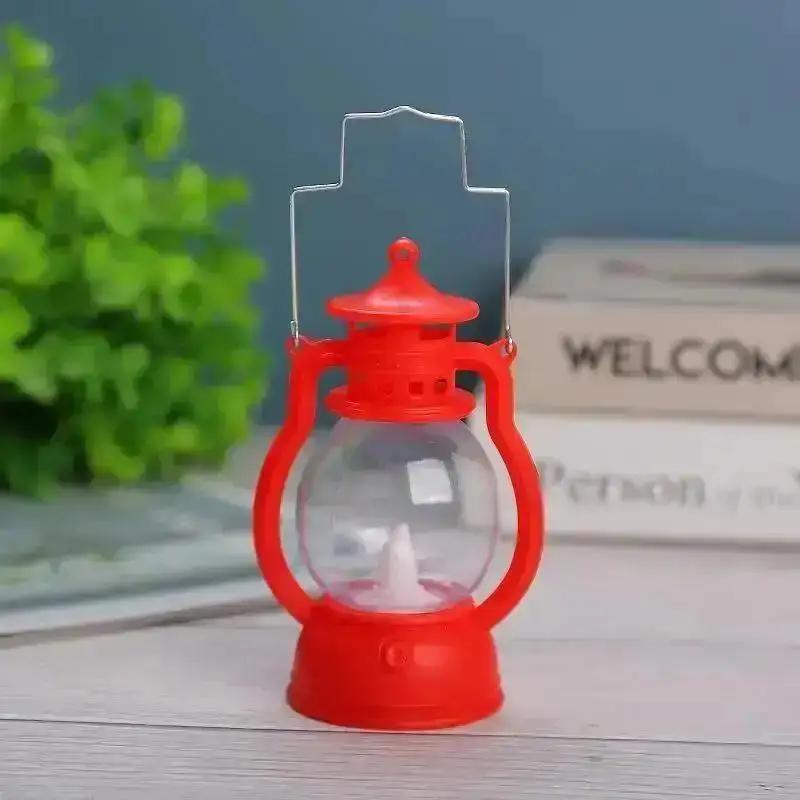 LED Light Christmas Decoration Halloween Retro Portable Lantern Vintage Electronic Candlestick Bar Atmosphere Decoration Light