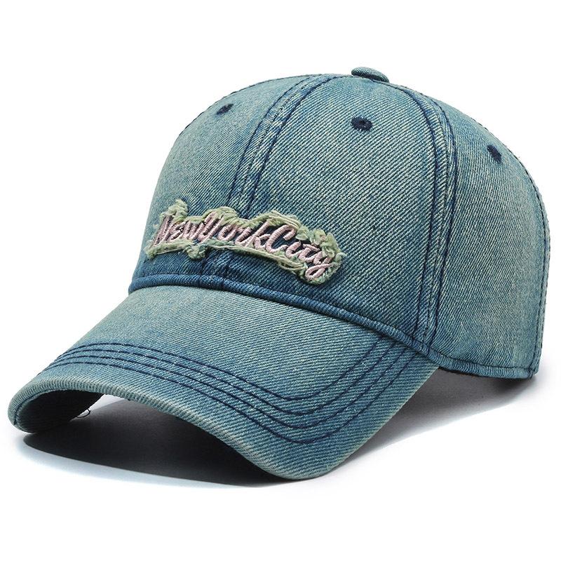 Embroidery Denim Baseball Cap Men Women Spring Summer Sun Hat Cap Snapback Hat Sun Visor Hats Fishing Hat Peak Cap