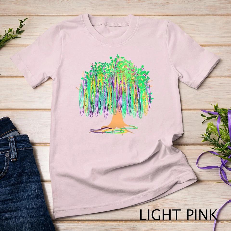 Mardi Gras Carnival Mexican Graphic Bead-Tree Bourbon Street Unisex T-shirt 8 4XL