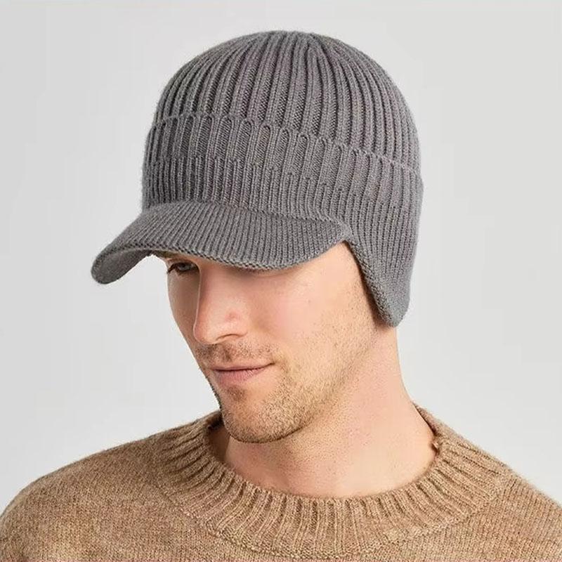 Verdicken Outdoor Winter Ohrenschutz Lässig Radfahren Ohrklappen Strickmütze Mützen Beanie Warme Mütze Für Männer