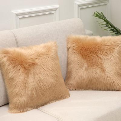 45*45cm Soft Fur Cushion Cover Comfortable Long Hair Pillow Cover Solid Pillowcase For Home Living Room Sofa Decor Cushion Case