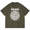 230 g/m² 100% katoenen heavy metal T-shirt met rockband- en popmuziekprint, unisex T-shirt van zwaar katoen.