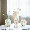 Clear Glass Vase Irregular Pattern Hydroponic Dried Flower Arrangement Terrarium Flower Vase Home Decoration Accessories