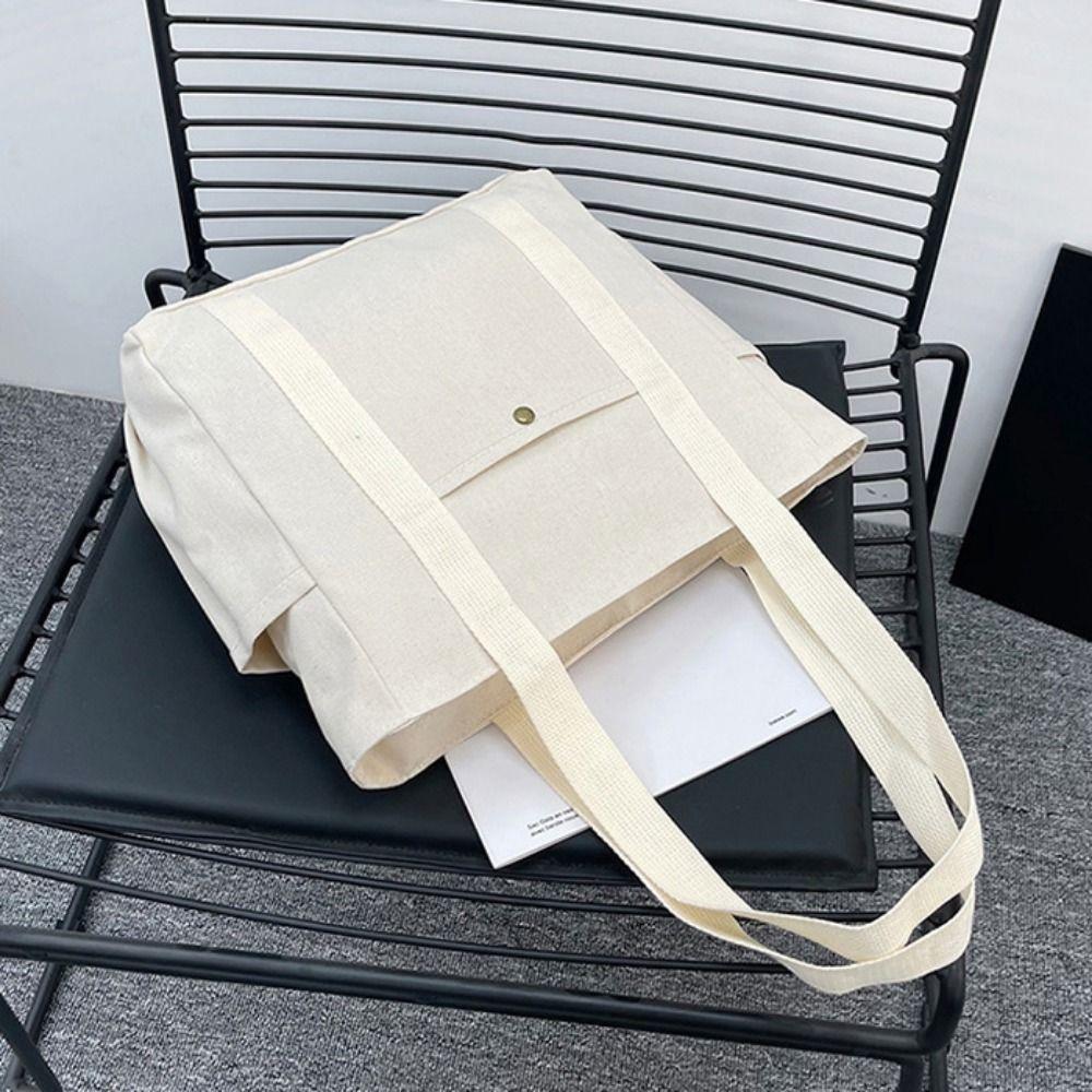 Portable Mommy Handbag Casual Cloth Shoulder Bag Simple Canvas Tote Bag  Travel
