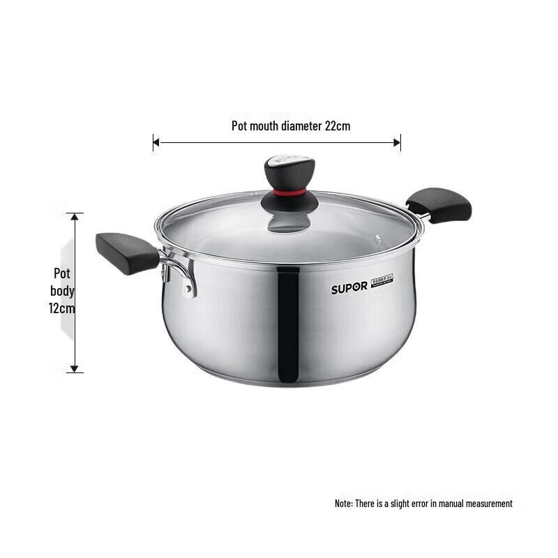 Supor 22cm 304 Stainless Steel Induction Compatible Soup Pot