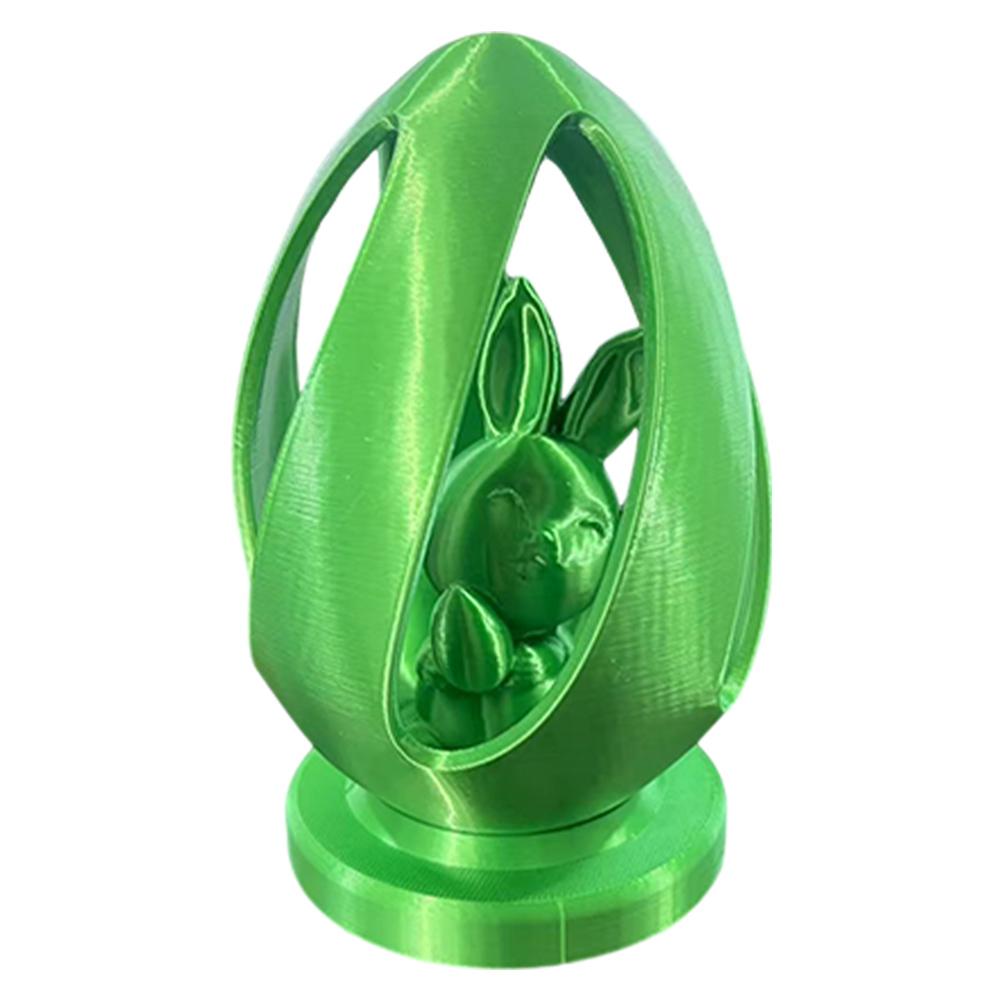Easter Egg Wıth Rabbit Decorative Miniature 3D Printed Model Miniature Decorative Egg Rabbit Figurine Home Living Room Decor