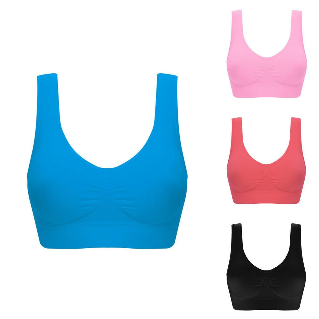 Women Pure Color Plus Size Ultra-thin Large Bra Sports Bra Full Cup Tops For Comfort