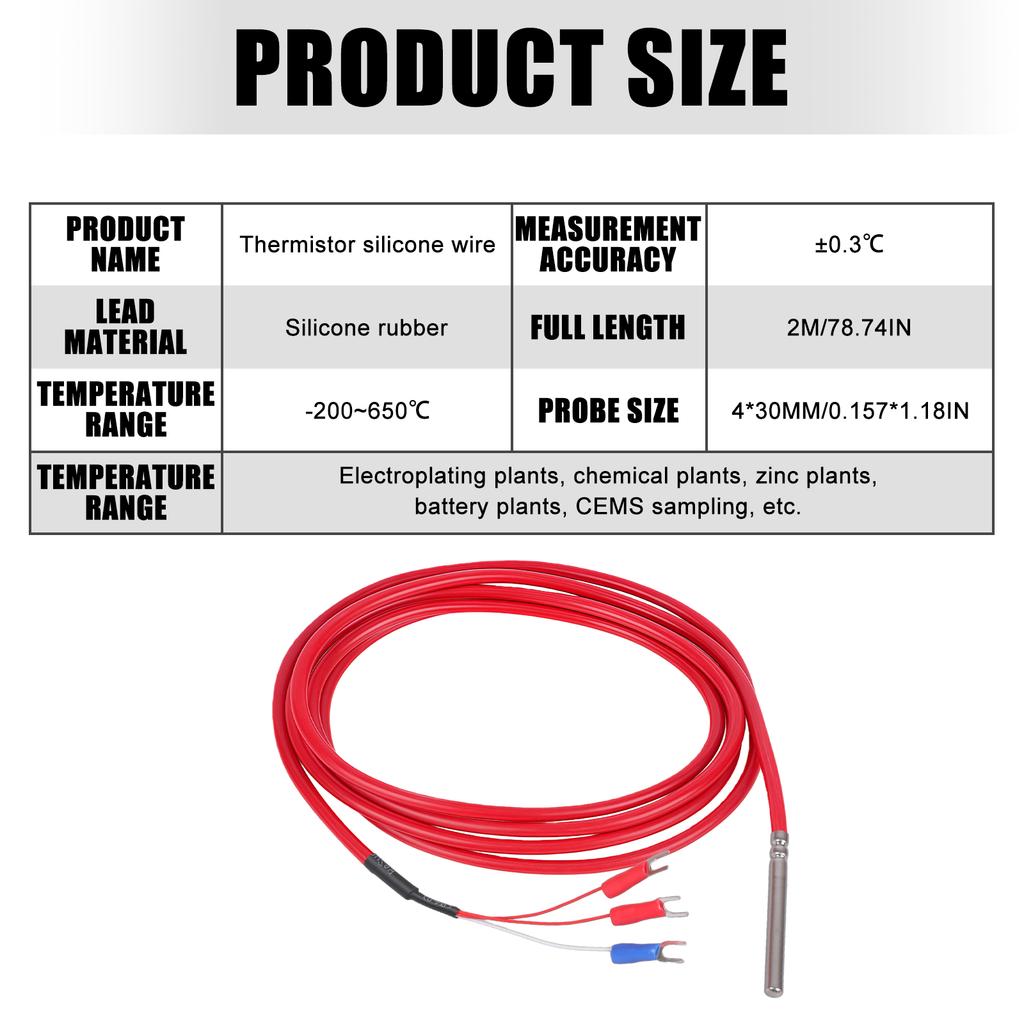PT100 Thermistorsensoren Mit Korrosionsbeständiger Sonde Ideal Für Kessel- Und Ofentemperaturregelung