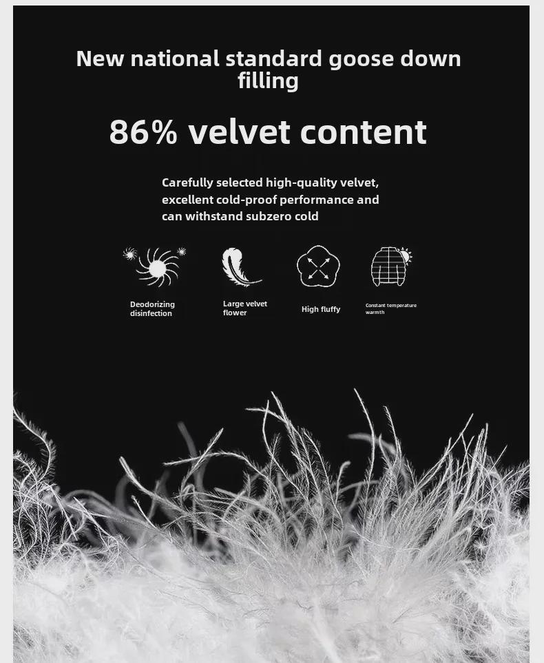 Men's Double-Sided Wool Coat with Rabbit Fur, Down Lining, for Autumn/Winter