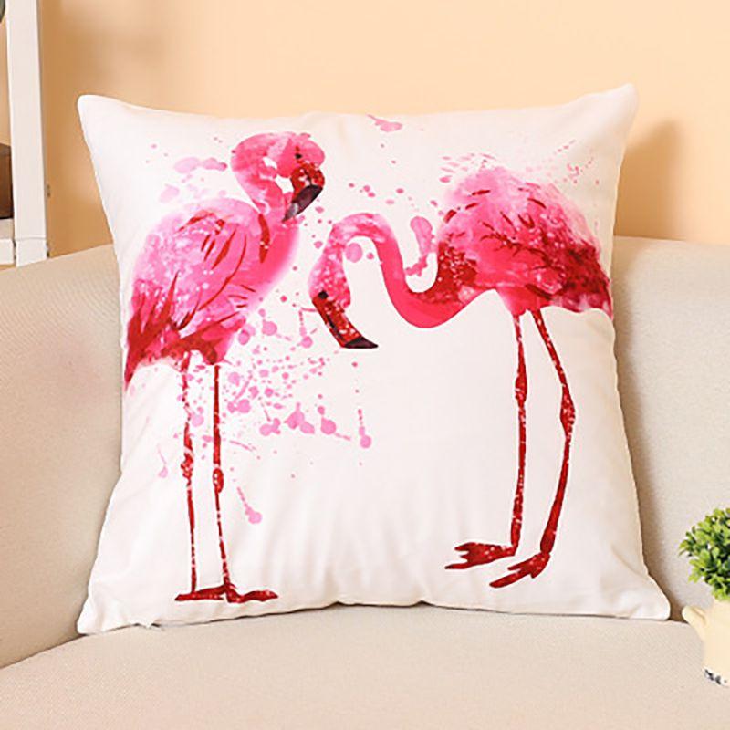 Vielseitiger Flamingo Kissenbezug für Sofasessel mit hochwertigem Baumwollleinen