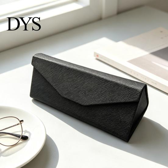 Magnetic Sunglasses Organizer Foldable Triangle Eyeglasses Case, Large Capacity Portable Scratch Resistant Glasses Holder Metal Storage Box for Women