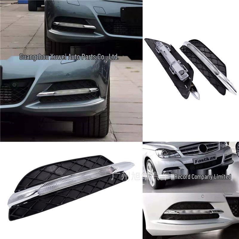 Mercedes-Benz C-Class W204 LED DRL Front Bumper Grille Fog Light