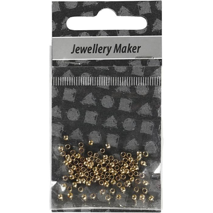 Perles à écraser pour terminer les extrémités du fil à perles. Réf 60106