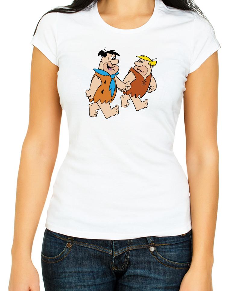 

The Flintstones characters White / Black Women s 3/4 Short Sleeve T-Shirt L003 4XL