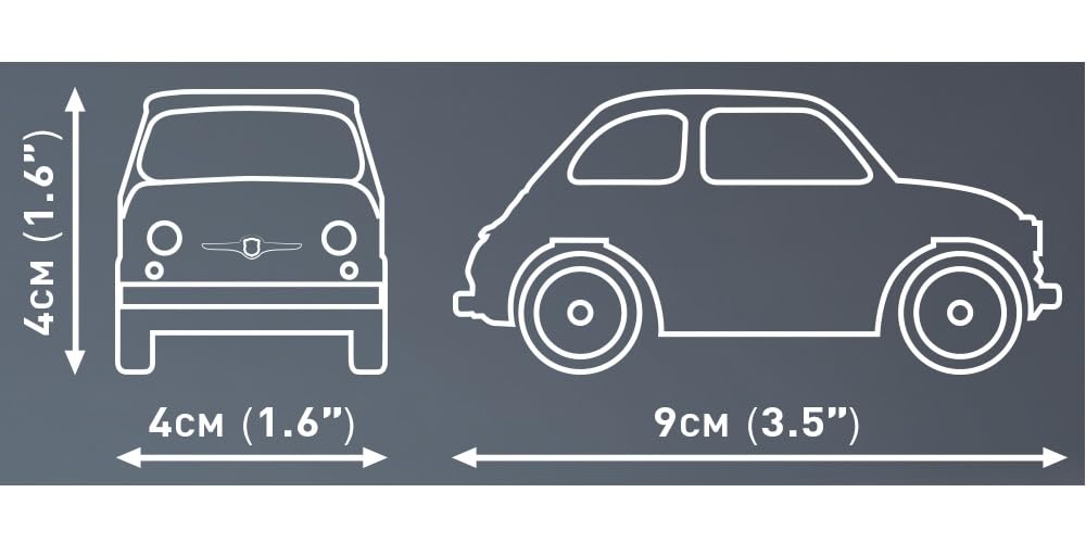 COBI Building Blocks Toy Fiat Abarth Cinquecento 1/35 Scale FIAT ABARTH 500 1965 (Yellow) 70 Pieces Compatible with LEGO 24514