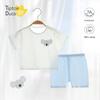 Qiaojiao Duck Unisex Baby Summer Short Sleeve Pure Cotton Pajama Set