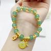 Natural Agate Green Bracelet. Fashion Women Daily Jewelry Lucky Gift