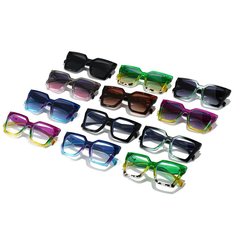 New Women's Square Sunglasses Personality Trendy Sunglasses Women's Fashion Colorful Sunglasses M6255