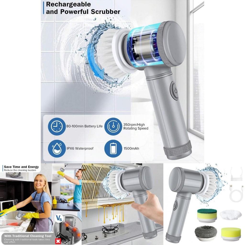 Home Multifunctional Wireless Handheld Electric Cleaning Brush For Kitchen And Bathroom Surface Maintenance