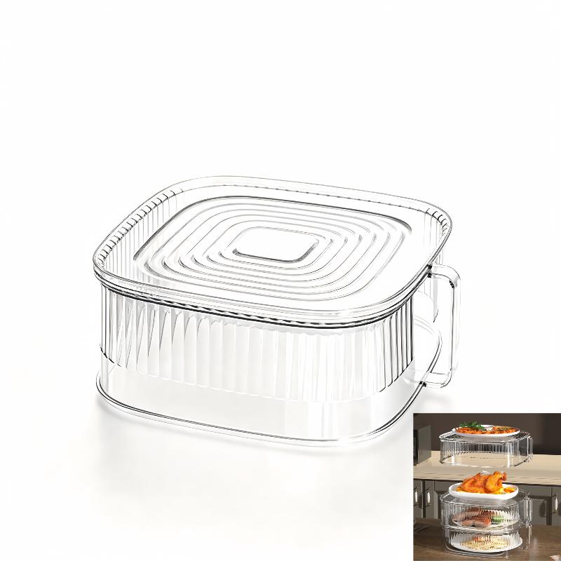 Stackable Transparent Food Cover Dustproof Storage Rack For Leftover Storage Family Gatherings