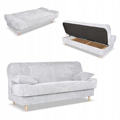 Sofa Couch Belito Fold-out Container for Sleeping BONELL Gray Corduroy