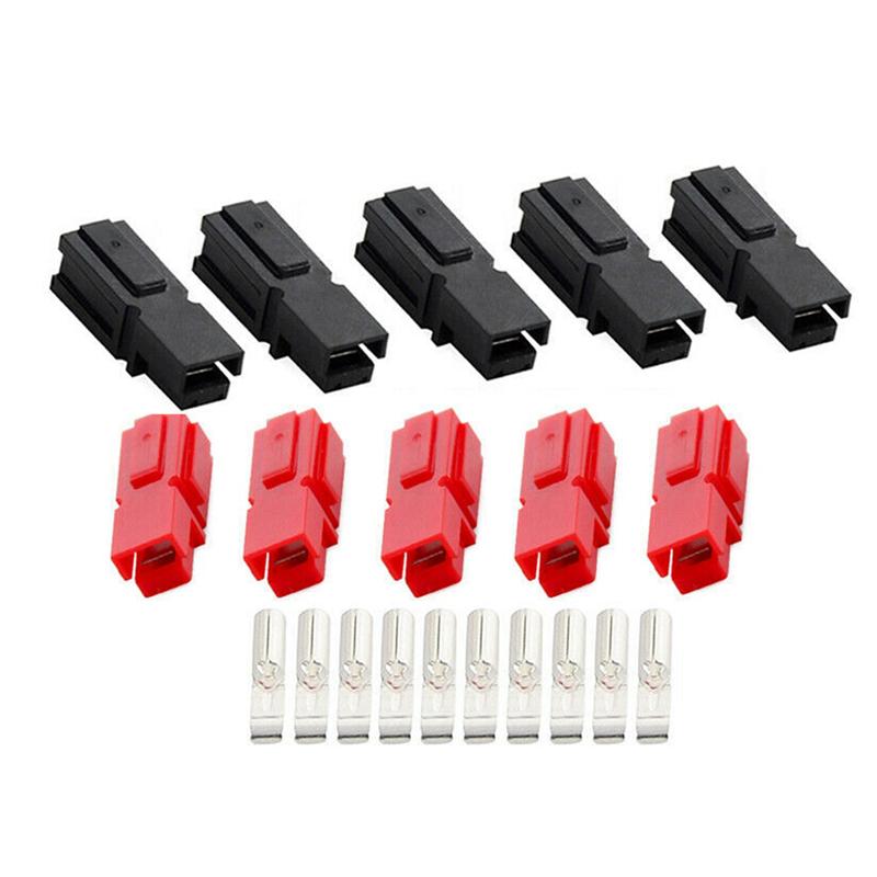 20 PCS Connectors, Quick Disconnect Assortment Kit, Red & Black & Silver Housing, AWG 12-16, Heavy Duty Contact 600V 30A