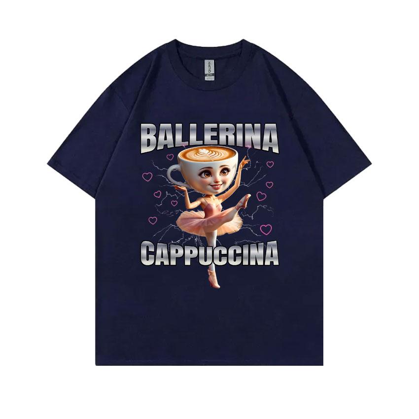 Italian Brainrot Ballerina Cappuccina Funny Meme Tshirt Unisex Unisex Casual Oversized Short Sleeve Unisex Humor Fashion Streetwear