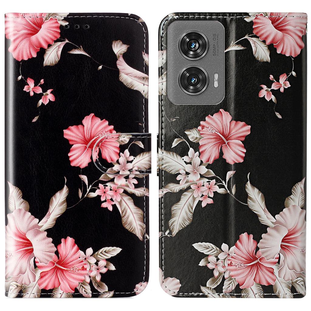 Für Motorola Edge 50 Fusion 5G Hülle Muster PU Leder Klapphandyhülle