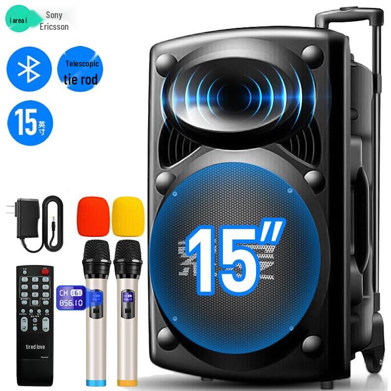 

Soaiy A90 15-дюймова потужна портативна Bluetooth-колонка для K-караоке