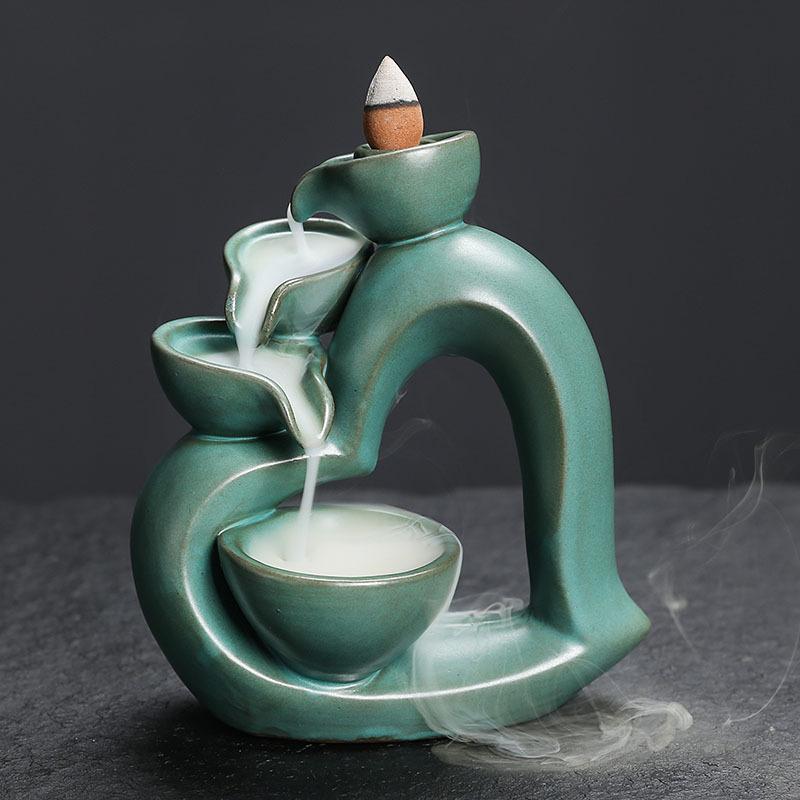 Fashion High Quality Ceramic Reverse Flow Aromatherapy Stove Versatile and Creative Home Decoration Ornaments and Handicrafts