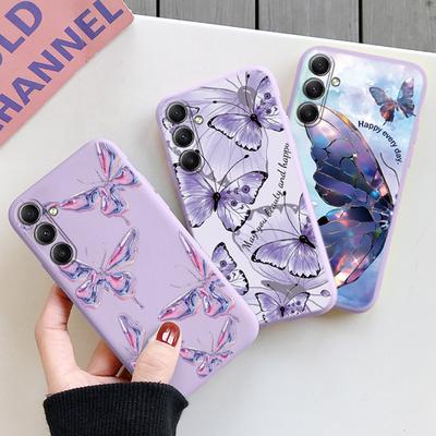 Kelebek Kedi Yumuşak Silikon Kılıf Xiaomi Redmi Note 13 Pro 13C 14 Samsung A35 A55 M35 S24 Huawei Honor 200 iPhone Kamera Koruyucu Darbeye Dayanıklı Kılıf