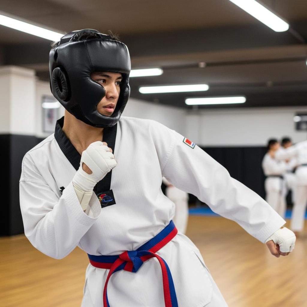 PU Leather Boxing Helmet Karate Muay Thai Sanda Training Adults Head Guard Protector Full-Covered Thickened Taekwondo Helmets