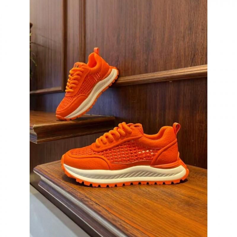 Kids Breathable Mesh Sneakers With Chunky Sole Retro Style Comfortable Casual Shoes Boys