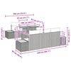 Garden Dining Set with Cushions 6 pcs Beige and Grey