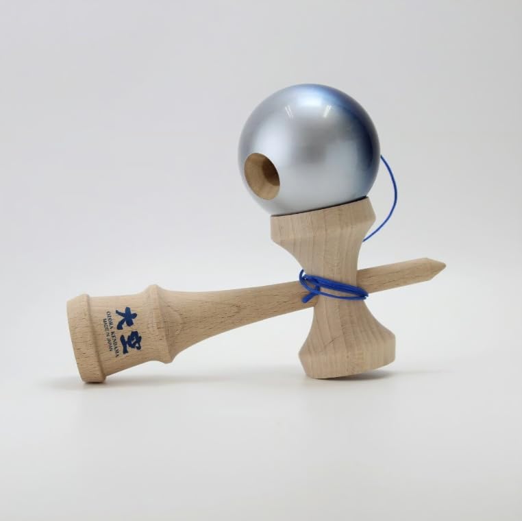 Yamagata Kobo OOZORA Premium Kendama Certified by the Japan Kendama Association for Competition (Blue & Silver)