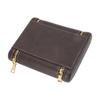 Cigar Storage Case Double Zippered Portable Leather Composite Wood Cigar Humidor for Travel