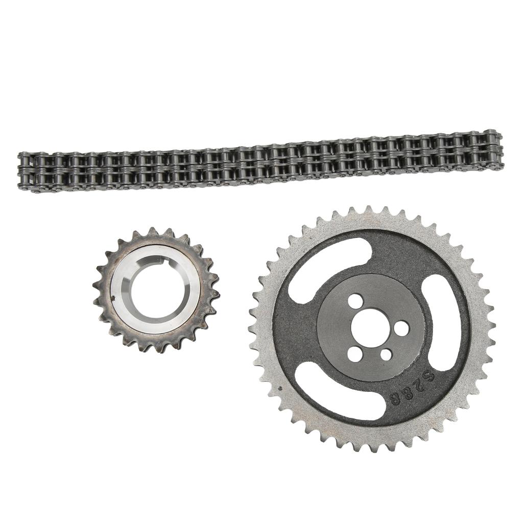 Double Roller Timing Chain Set Alloy Replacement for Chevrolet SBC 5.7L 283 305 327 350 383 400