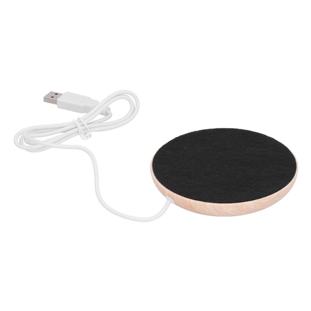 Coffee Mug Warmer Wood Grain USB Heater Pad Low Power Electric Heater Coaster 5W Iron Aluminum Plate Beverage Warmer Office Desk