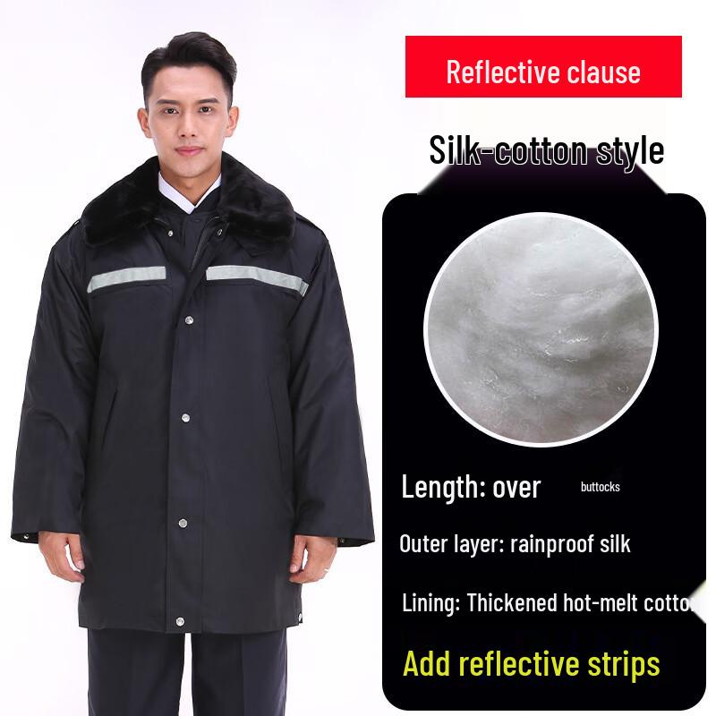 FNS-01852 Winter Reflective Padded Cycling Duty Jacket