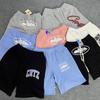 Cort Classic Alcatraz Print Streetwear Volné Kapucí Fleecové Šortky Pánské Ležérní