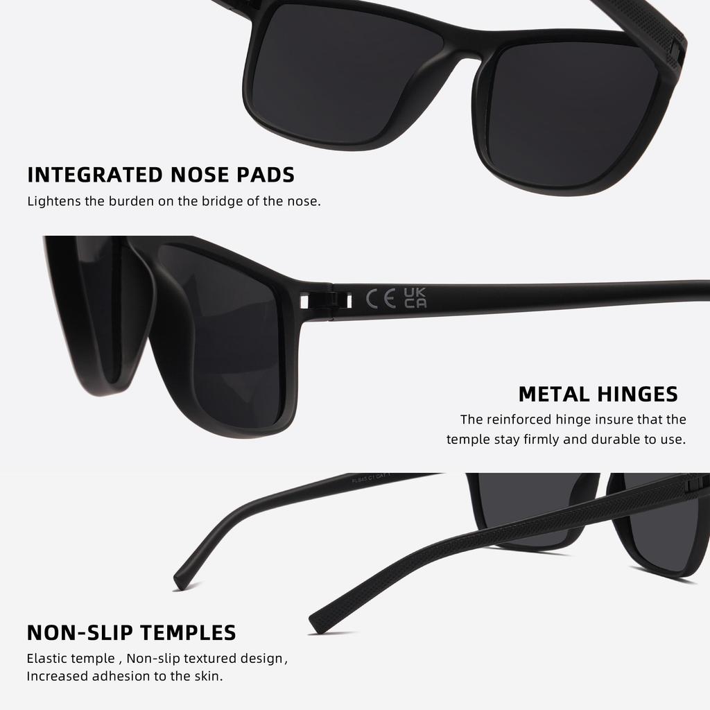 Anti-Glare Sunglasses SPEEDHYUN Matte Black Metal