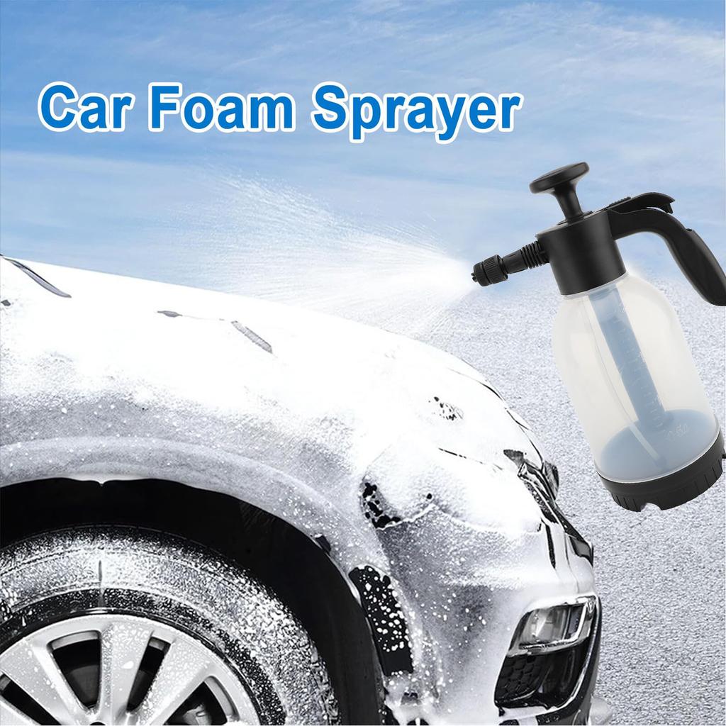 Car Foam Sprayer 2L Adjustable Pressure Foam Pump Sprayer Hand Pump Pressure Sprayer for Car Wash Garden Furniture Window